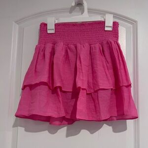 Pink Tiered Women's Skirt
